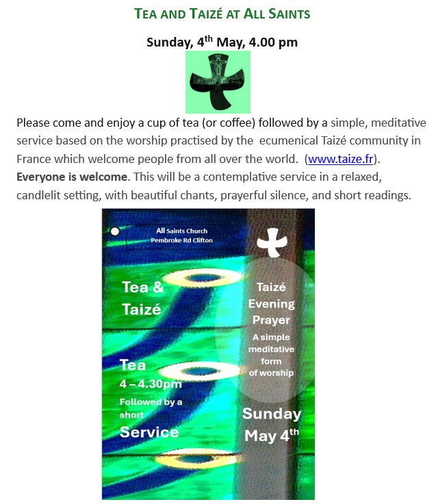 2025 05 04 Tea and Taize2