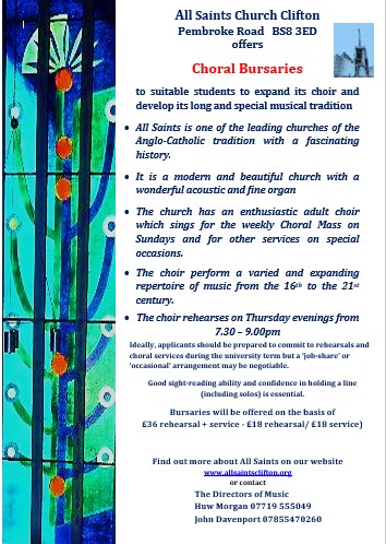 2025 Choral Bursaries Info