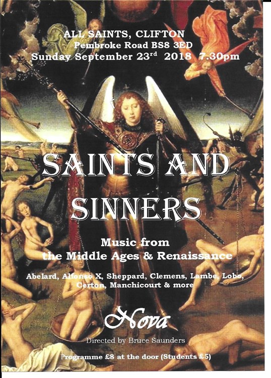 Nova Saints and sinners
